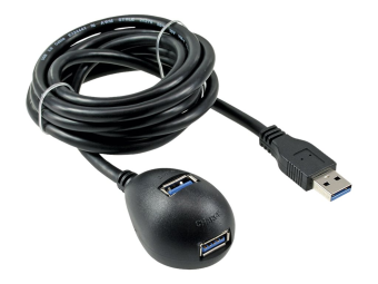 InLine USB 3.2 Gen.1 Verl. - USB A Stecker  Buchse - schwarz - mit Standfuß - 1m