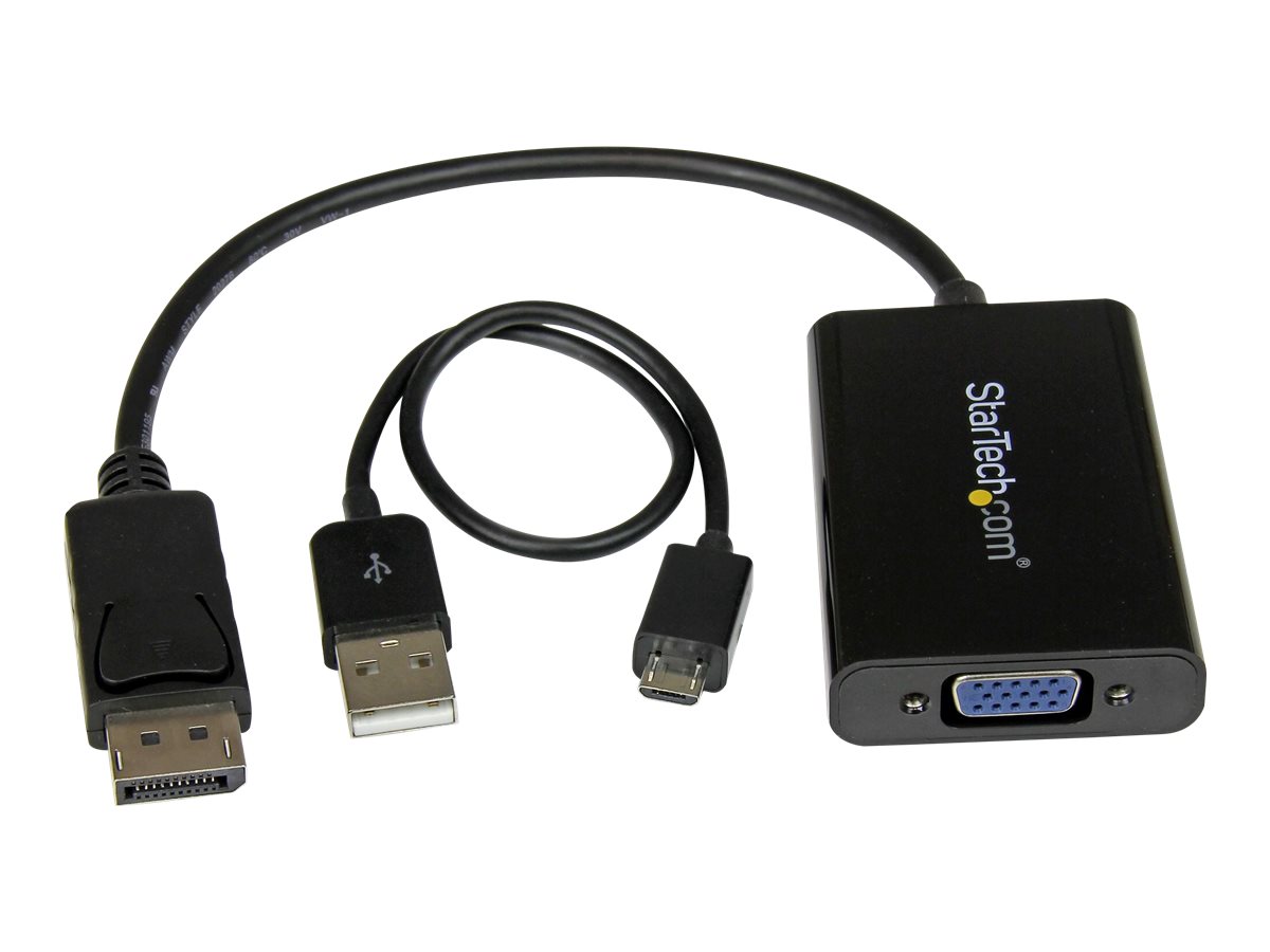 StarTech.com DisplayPort to VGA Adapter with Audio - 1920x1200 - DP to VGA Converter for Your VGA Monitor or Display (DP2VGAA)