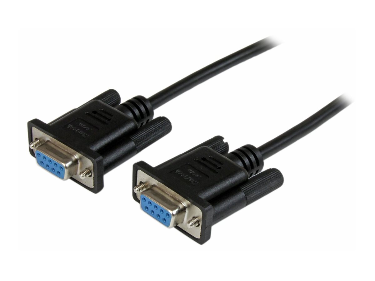StarTech.com 1m DB9 RS232 Seriell Nullmodemkabel - BuBu - 9-pin seriell Null-Modem Anschlusskabel - Schwarz - Nullmodemkabel - DB-9 (W)
