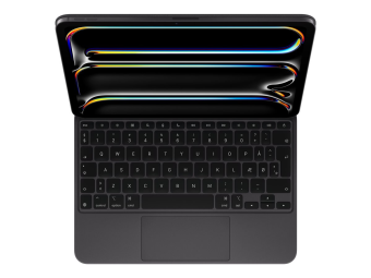 Apple Magic Keyboard - Tastatur und Foliohülle - mit Trackpad - hinterleuchtet - Apple Smart connector - QWERTY - Dänisch - Schwarz - für 11-inch iPad Pro (M4)