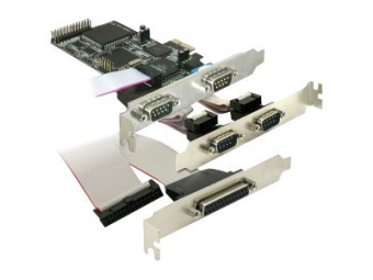 Delock PCI Express card 4 x serial 1x parallel