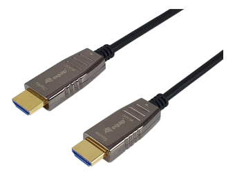 Equip Ultra High Speed - HDMI-Kabel mit Ethernet - HDMI männlich zu HDMI männlich - 20 m - Schwarz - Active Optical Cable (AOC)