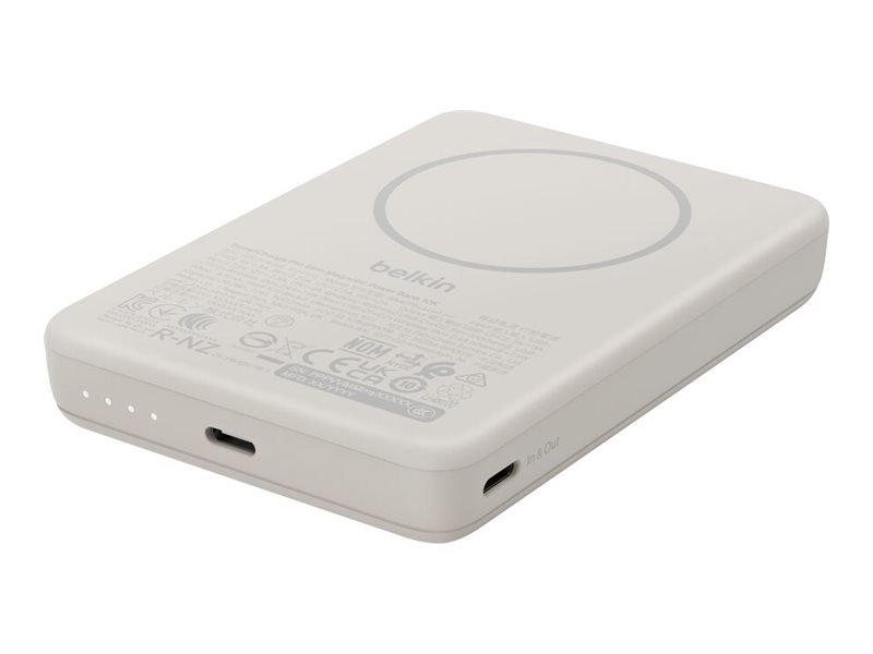 Belkin BoostCharge - Powerbank - schlank, magnetisch, mit Qi2 - 10000 mAh - 30 watt - Fast Charge - 2 Ausgabeanschlussstellen (USB-C)