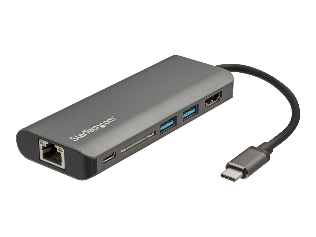 StarTech.com USB C Multiport Adapter mit HDMI - 4K - Mac Windows - SD Kartenleser - USB C zu USB 3.0 Hub - 2x USB-A 1x USB-C - 60W PD 3.0 - Aktualisierte Version des DKT30CSDHPD (DKT30CSDHPD3)