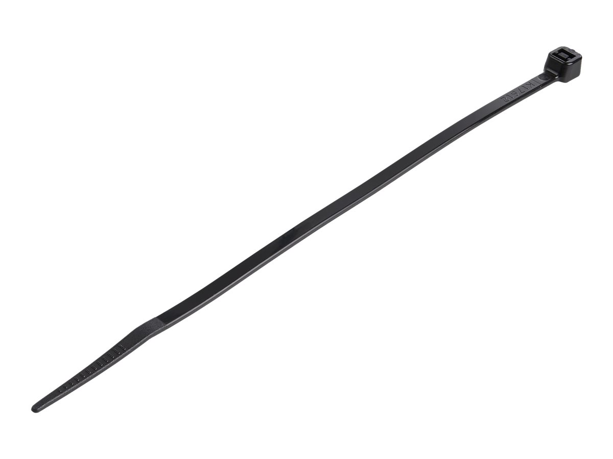 StarTech.com Kabelbinder 150x3 mm - Selbstsichernde Nylon-Kabelbinder mit Gebogener Spitze, Bündeldurchmesser bis zum 39 mm, 18 kg Zugfestigkeit, 94V-2UL, 100 Stück - Schwarz (CBMZT6B)