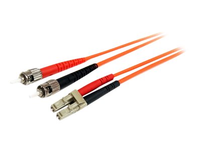 StarTech.com 2m Fiber Optic Cable - Multimode Duplex 62.5125 - LSZH - LCST - OM1 - LC to ST Fiber Patch Cable (FIBLCST2)
