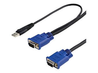 StarTech.com 3m 2-in-1 PS2 USB KVM Kabel - Kabelsatz für KVM Switch  Umschalter - Video-  USB-Kabel - USB, HD-15 (VGA)