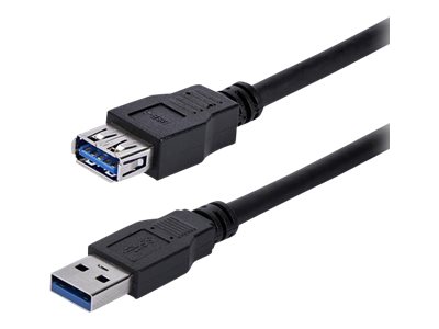 StarTech.com 1m USB 3.0 Verlängerungskabel - USB 3 Typ A Kabel Verlängerung - Stecker Buchse - Schwarz - USB-Verlängerungskabel - USB Typ A (M)