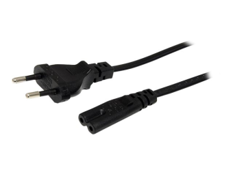 StarTech.com 2 m Laptop Ladekabel, EU Stecker auf C7, 2,5A 250V, 18AWG, LaptopDrucker Stromkabel, Laptop Ladegerät Kabel, Laptop Netzteil Kabel - UL gelistet (PXT101NBEU)