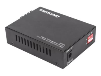 Intellinet Gigabit PoE+ Media Converter 1000Base-T RJ45 Port to 1000Base-LX (SC)