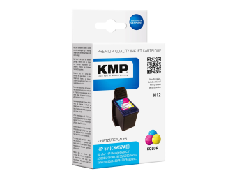 KMP H12 - 17 ml - Farbe (Cyan, Magenta, Gelb) - kompatibel - Tintenpatrone (Alternative zu HP 57, HP C6657AE)