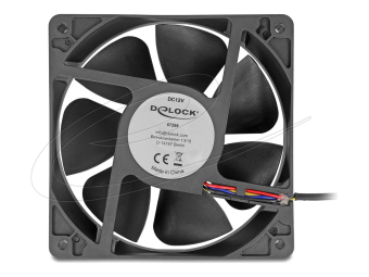 Delock Gehäuselüfter - axial - 120 mm - Schwarz