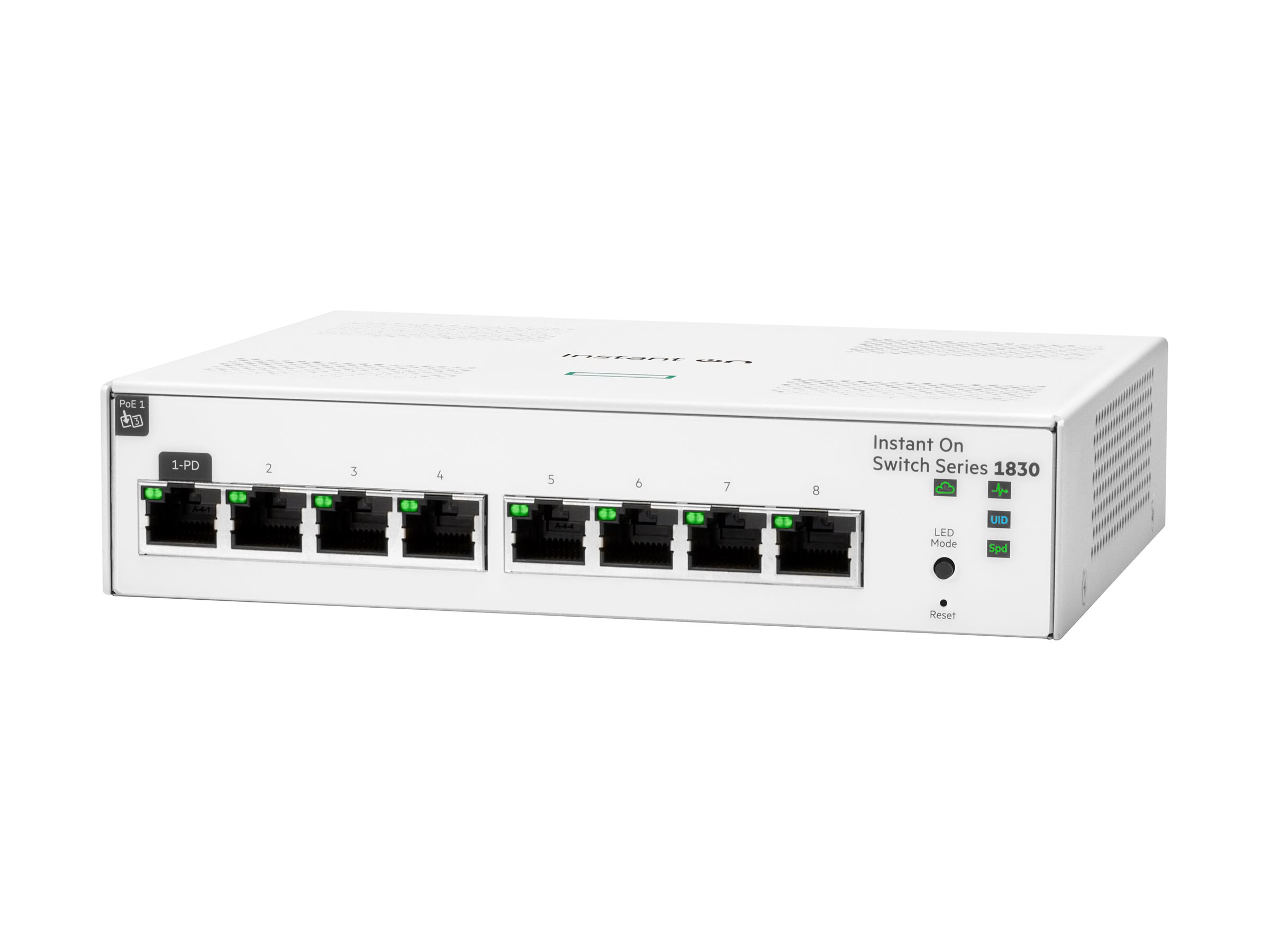 HPE Networking Aruba Instant On 1830 8G - Managed - L2 - Gigabit Ethernet (101001000) - Vollduplex - Rack-Einbau