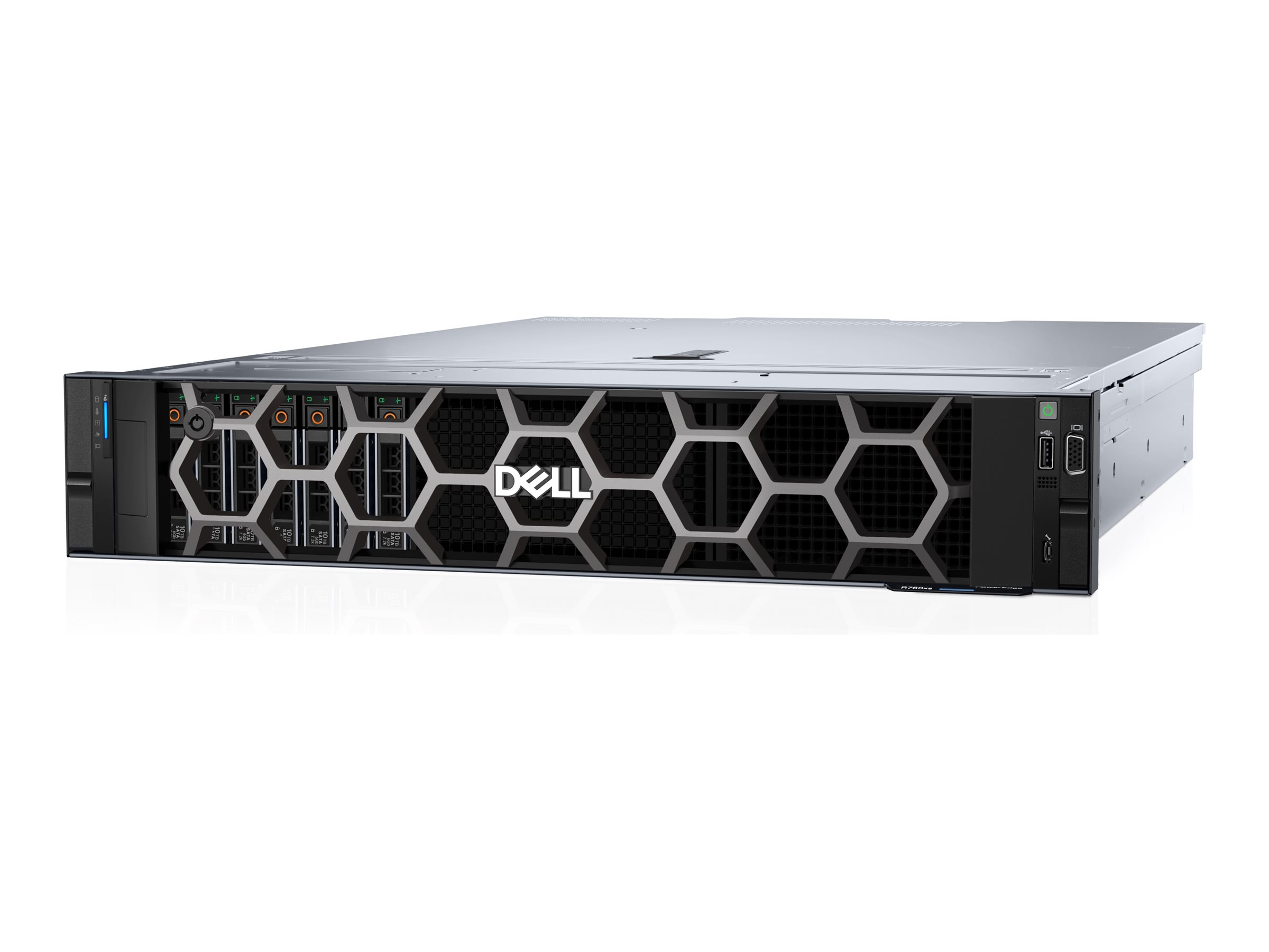 Dell PowerEdge R760xs - Server - Rack-Montage - 2U - zweiweg - 1 x Xeon Silver 4410T  2.7 GHz - RAM 32 GB - SAS - Hot-Swap 8.9 cm (3.5")