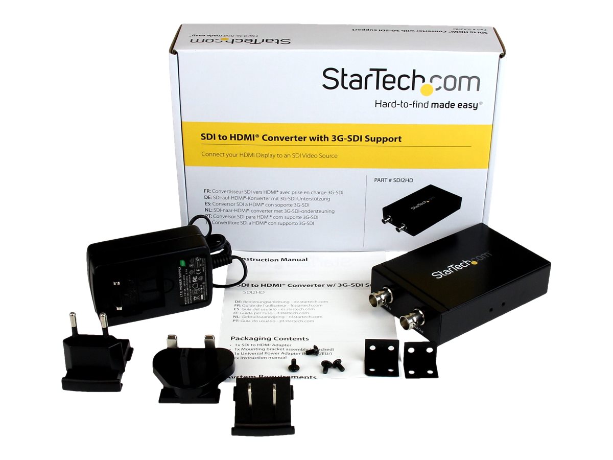 StarTech.com SDI auf HDMI Konverter - 3G-SDI zu HDMI Adapter mit SDI Loop-Through - SDI (BNCCOAX)