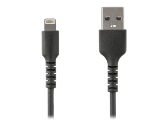 StarTech.com 1m USB-A auf Lightning-Kabel - Hochbelastbare, robuste Aramidfaser - USB Typ-A auf Lightningkabel - Lade-Synchronisationskabel - Apple MFi-zertifiziert iPadiPhone 12 - Schwarz (RUSBLTMM1MB)