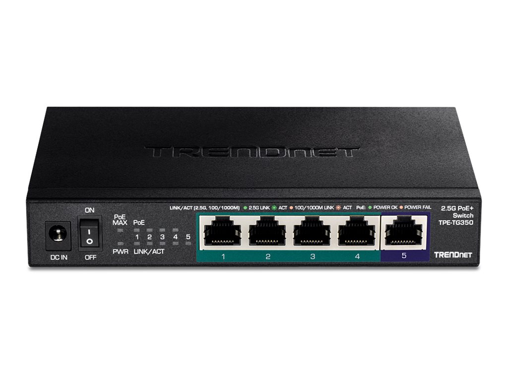 TRENDnet TPE TG350 - Switch - unmanaged - 4 x 1010010002.5G (PoE+)