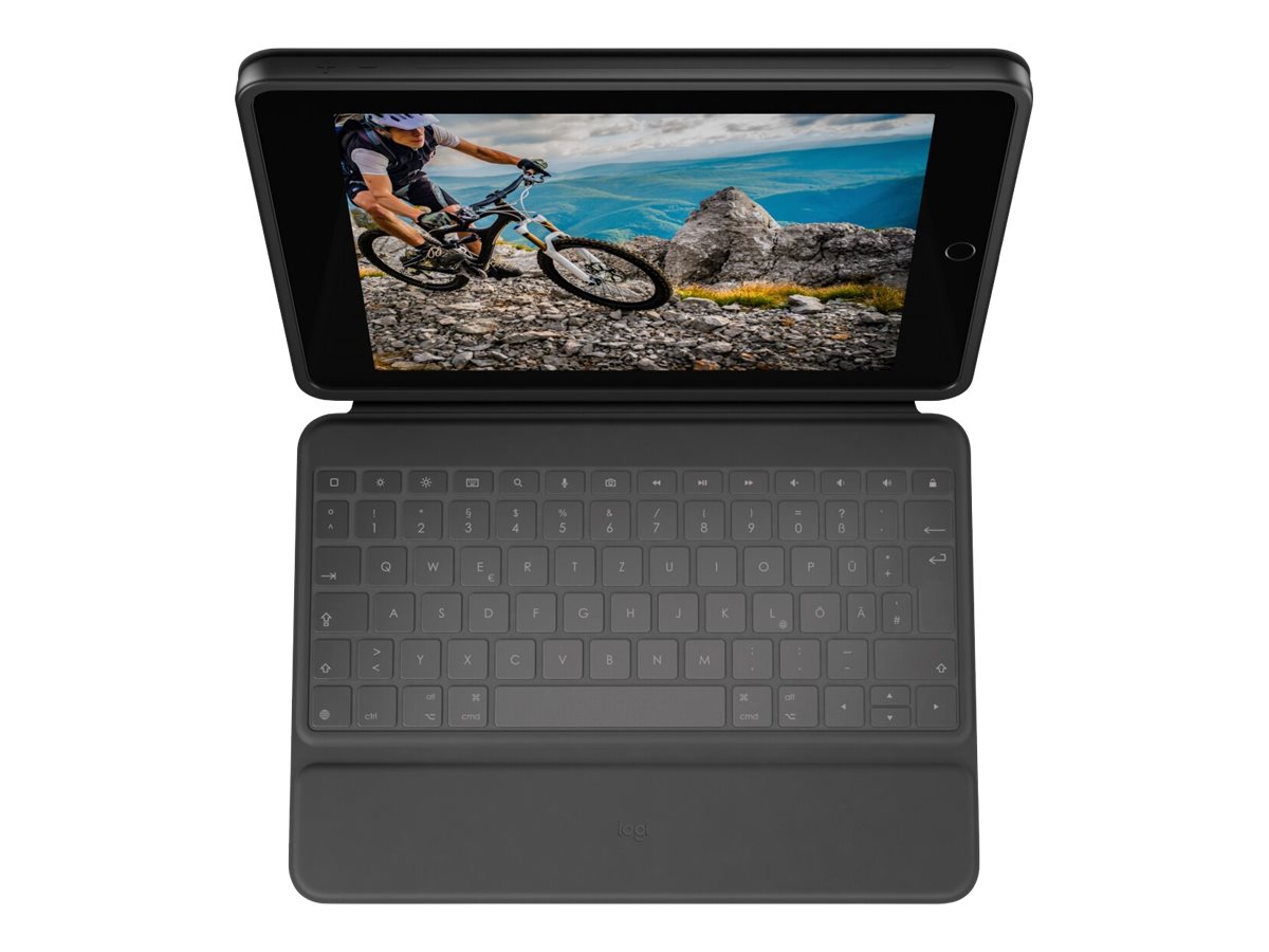 Logitech Rugged Folio - Tastatur und Foliohülle - Apple Smart connector - QWERTY - GB - Graphite - für Apple 10.9-inch iPad (10. Generation)