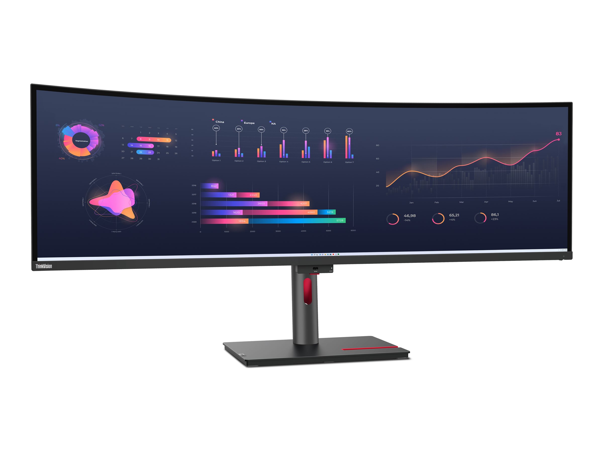 Lenovo ThinkVision P49w-30 - LED-Monitor - gebogen - 124.5 cm (49")