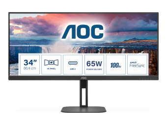AOC Value-line U34V5CBK - V5 series - LED-Monitor - 86.4 cm (34)