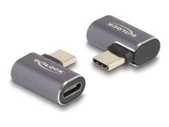 Delock USB-Adapter - 24 pin USB-C (M) linksrechts abgewinkelt zu 24 pin USB-C (W)