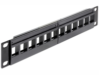 Delock Patch Panel - Schwarz - 1U - 25.4 cm (10")
