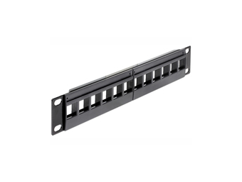 Delock Patch Panel - Schwarz - 1U - 25.4 cm (10")