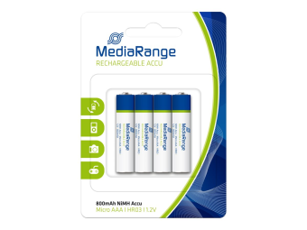 MEDIARANGE Batterie 4 x AAA - NiMH - (wiederaufladbar)