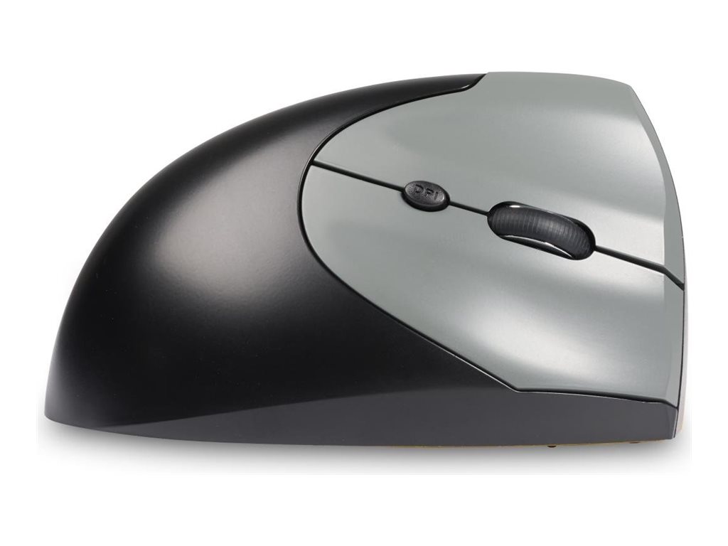 Bakker HandShake - Vertikale Maus - ergonomisch - Für Linkshänder - optisch - 7 Tasten - kabellos, kabelgebunden - 2.4 GHz, USB-C, Bluetooth 5.3 - kabelloser Empfänger (USB)