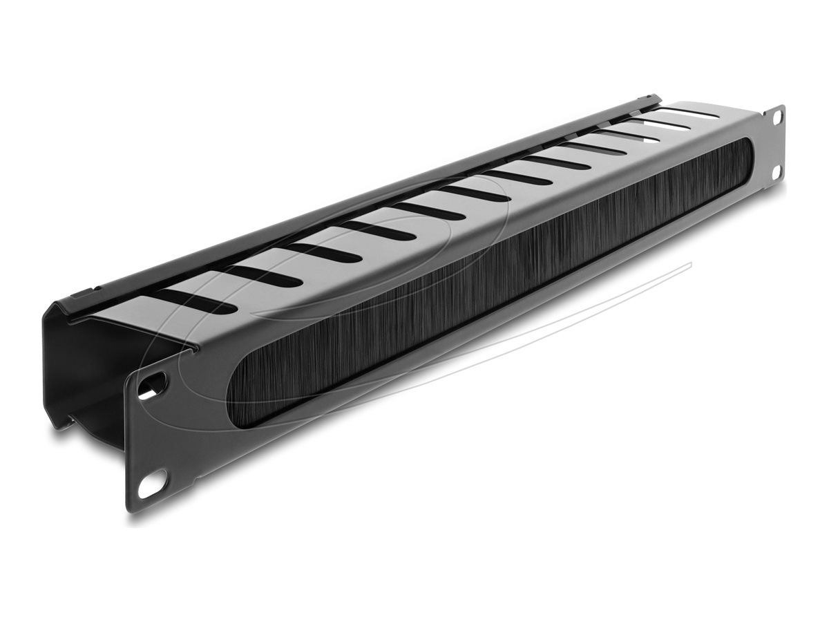 Delock 19? Kabelmanagement Rangierpanel mit Bürste schwarz