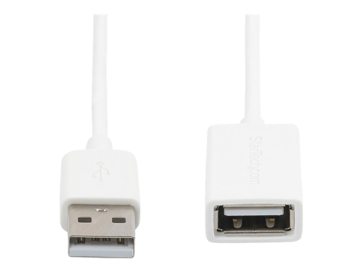StarTech.com 1m USB 2.0 Verlängerungskabel A auf A - SteckerBuchse - Weiß - USB A (St)