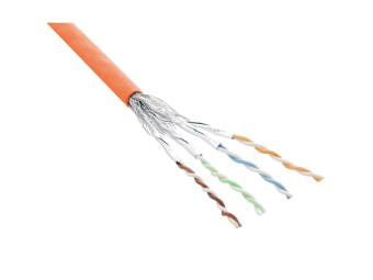 InLine Patchkabel Cat.6 SFTP (PiMf) - orange - AWG27 - PVC - CU - 100m
