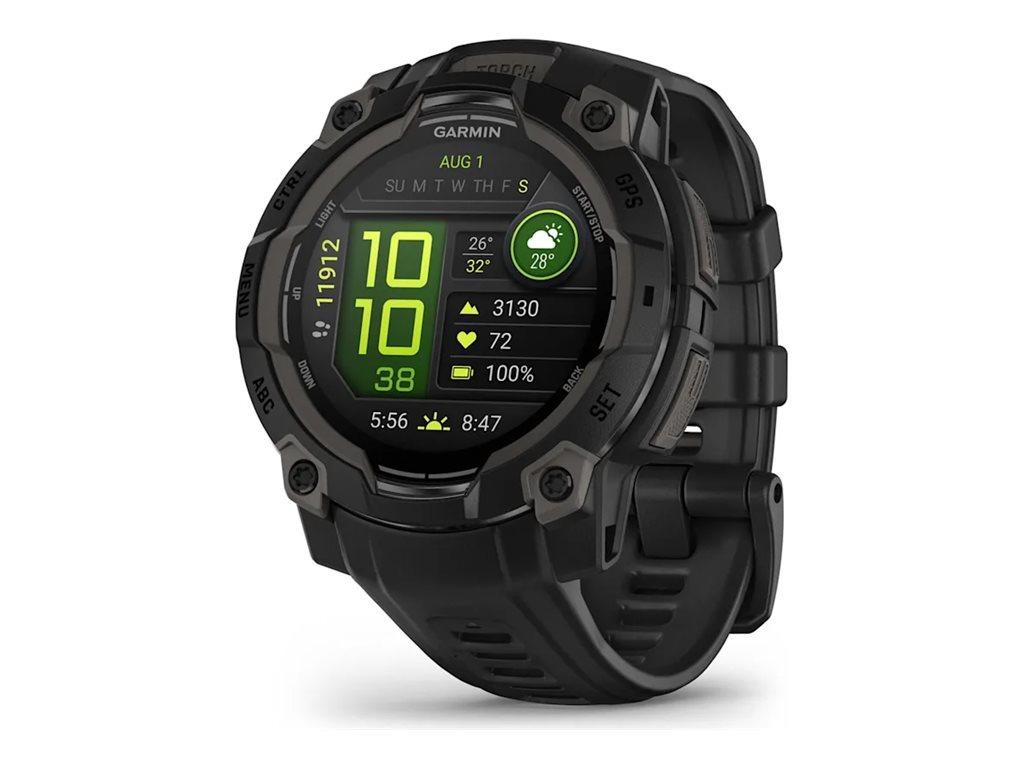 Garmin Instinct 3 AMOLED - 45 mm - faserverstärktes Polymer - intelligente Uhr mit Band - Silikon - Anzeige 3 cm (1.2")