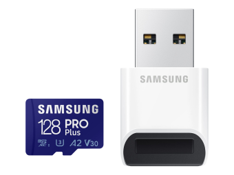 Samsung PRO Plus MB-MD128KB - Flash-Speicherkarte (microSDXC-an-SD-Adapter inbegriffen)