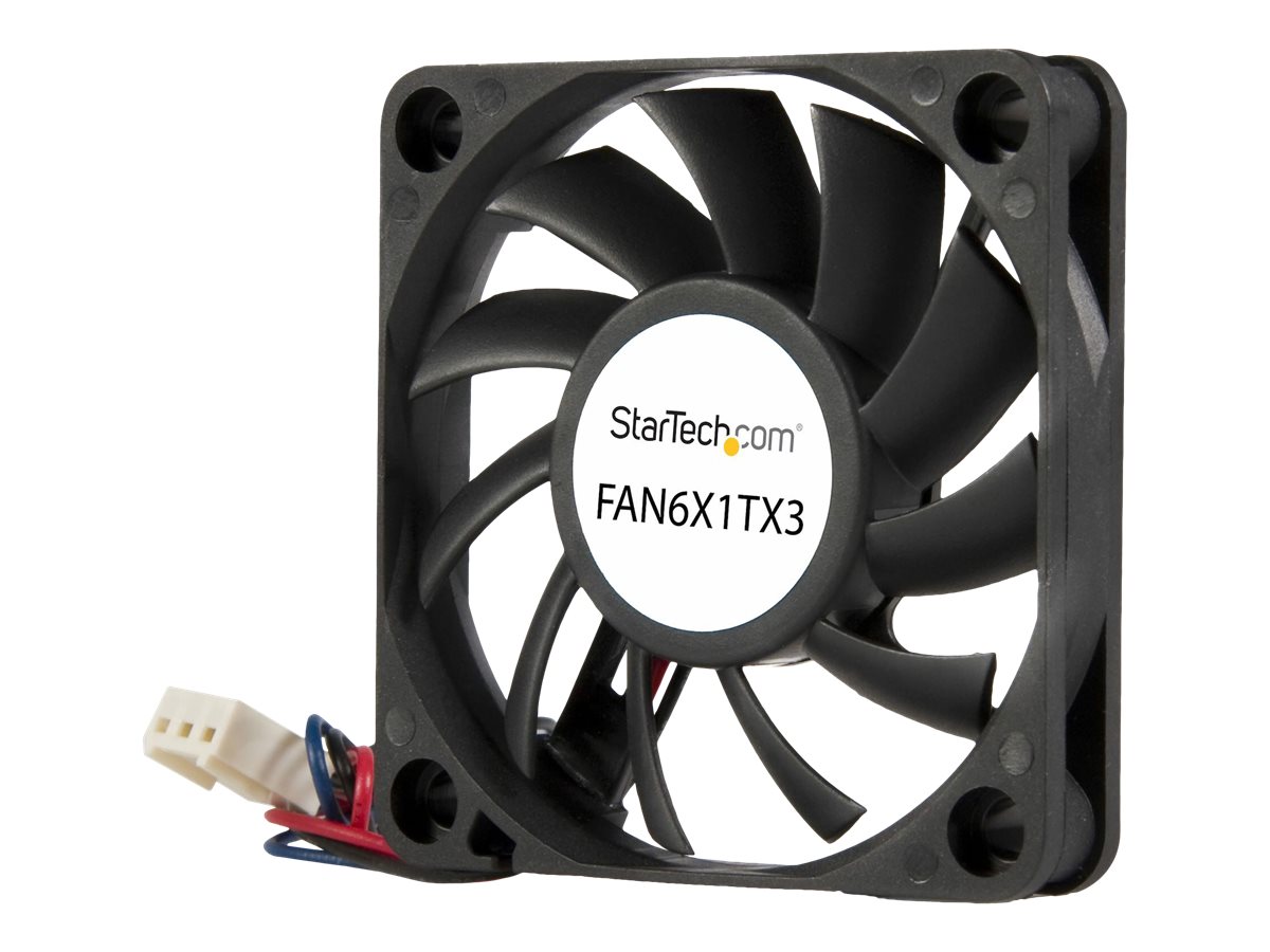 StarTech.com 60mm Gehäuselüfter - Lüfter 6cm für PC Gehäuse mit 3-pin Molex Stecker (60mmx60mmx10mm)