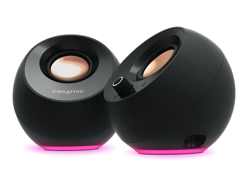 Creative Labs Creative Pebble Pro - Lautsprecher - für PC - 2.0-Kanal - kabellos - Bluetooth - USB - 30 Watt (Gesamt)