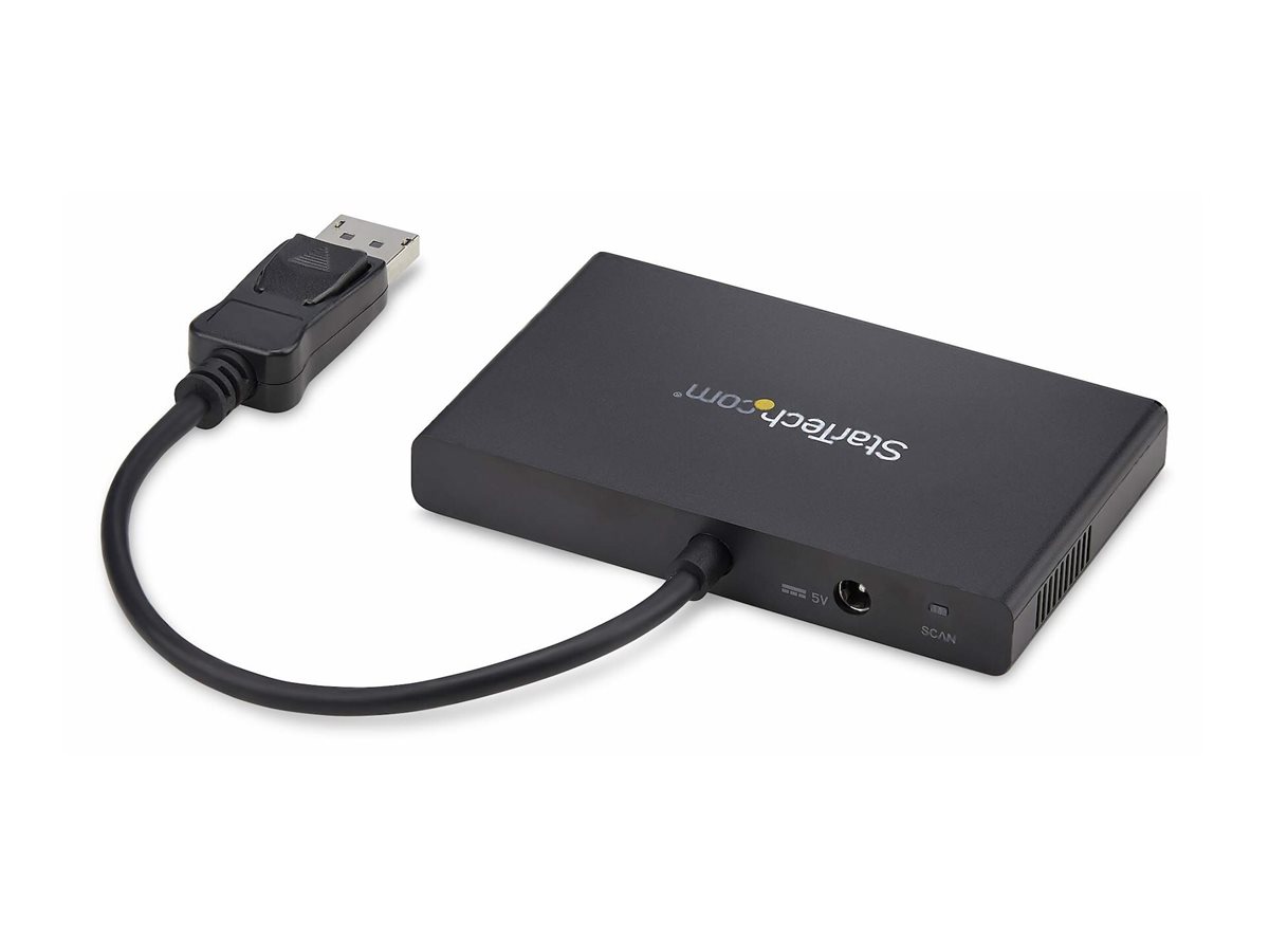 StarTech.com 4-Port Multi Monitor Adapter - DisplayPort 1.2 MST-Hub - 4x 1080p - DisplayPort Video-Splitter für erweiterte Desktop-Modi auf Windows-PCs - DP zu Quad DP-Monitoren (MSTDP124DP)