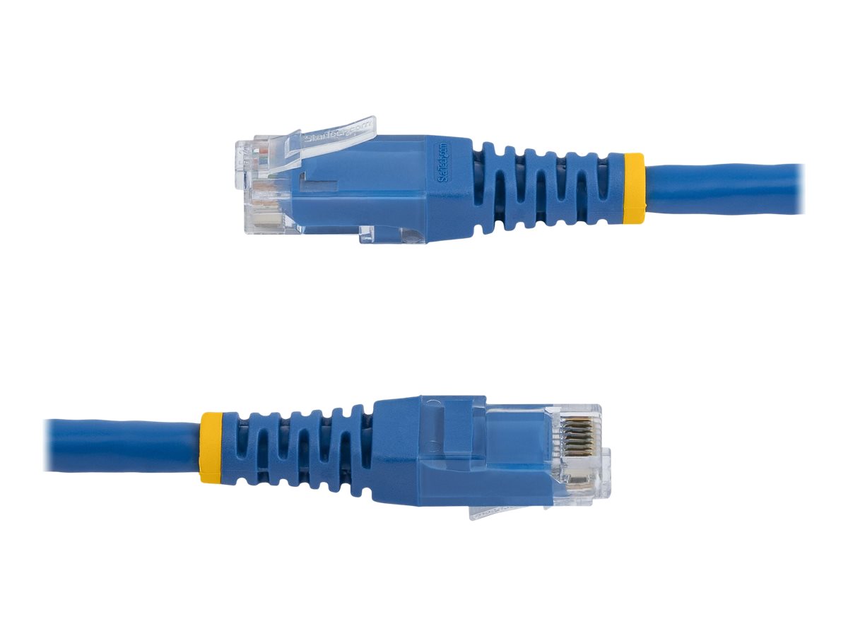 StarTech.com 6ft CAT6 Ethernet Cable, 10 Gigabit Molded RJ45 650MHz 100W PoE Patch Cord, CAT 6 10GbE UTP Network Cable with Strain Relief, Blue, Fluke TestedWiring is UL CertifiedTIA - Category 6 - 24AWG (C6PATCH6BL)