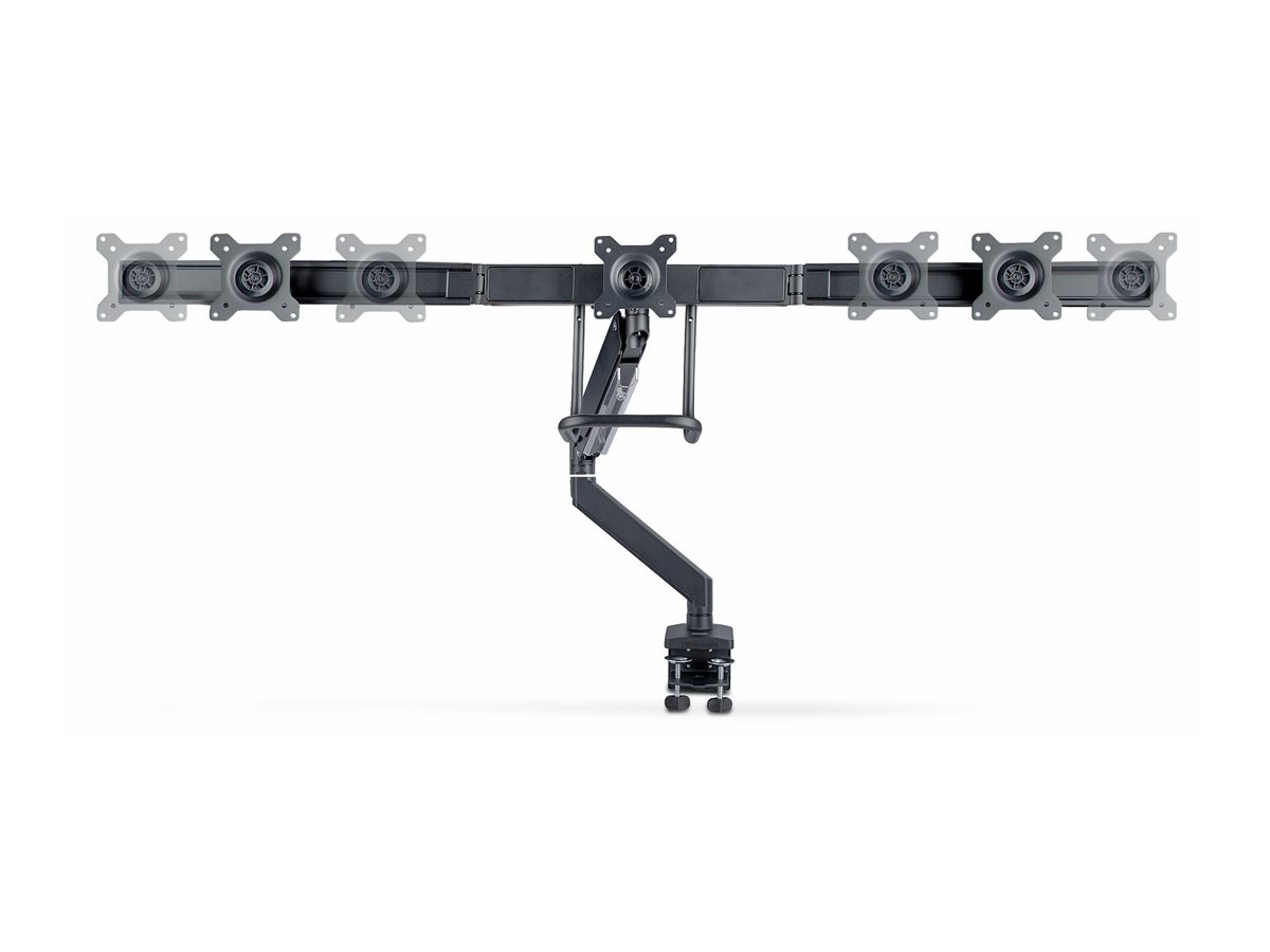 StarTech.com Crossbar Triple Monitor Desk Mount, VESA 75x75100x100 - Befestigungskit - einstellbarer Arm - für 3 LCD-Anzeigen - Dreifach-Monitorhalterung - Aluminium, Stahl, Kunststoff - Schwarz - Bildschirmgröße 43.2-68.6 cm (17"-27")