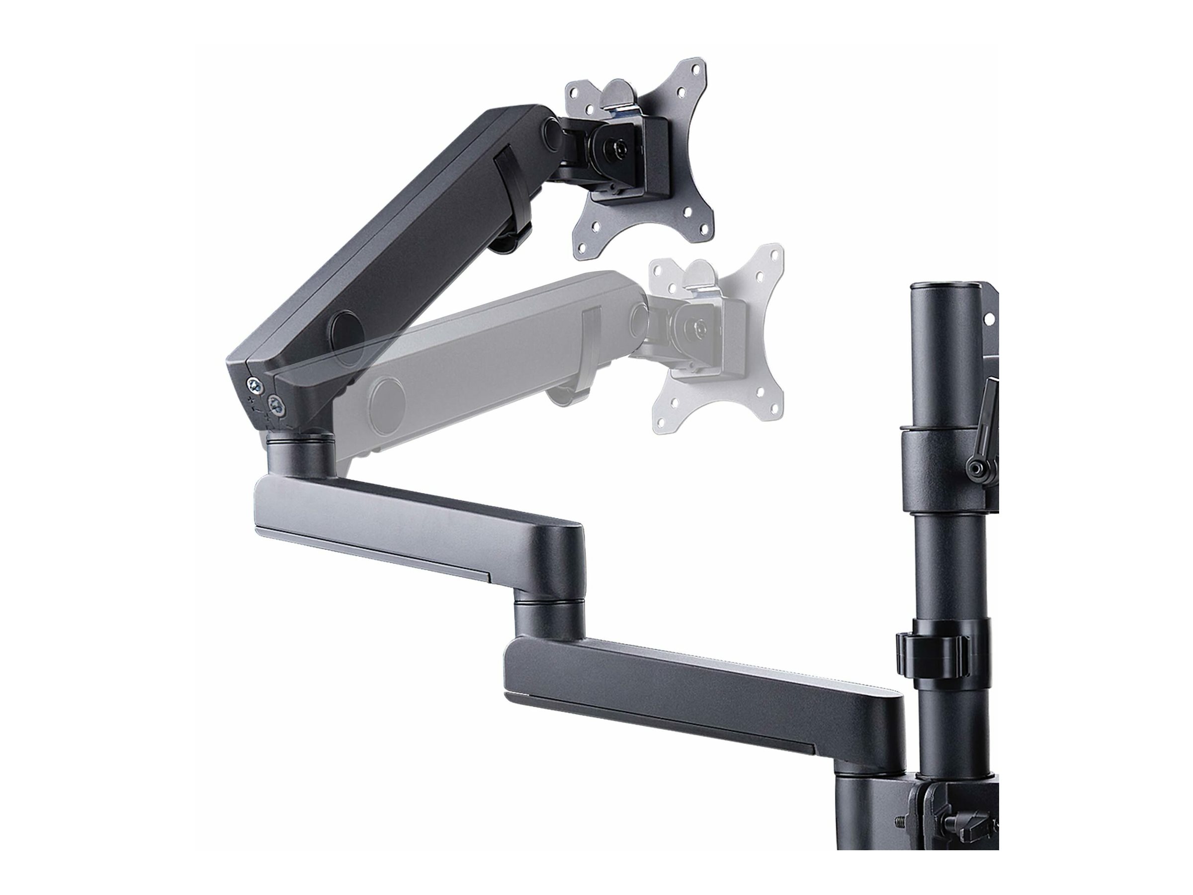 "StarTech.com Triple Monitor Desk Mount For Up To Three 27in Screens, VESA 75x75100x100, Tool-Less Arm Adjustments, C-ClampGrommet Mount, Spring-Assisted Arms - Befestigungskit - einstellbarer Arm - für 3 LCD-Anzeigen - Aluminium, Stahl, Kunststoff - Sc