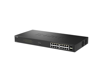 D-Link DGS 1018P - Switch - unmanaged - 16 x 101001000 (PoE)