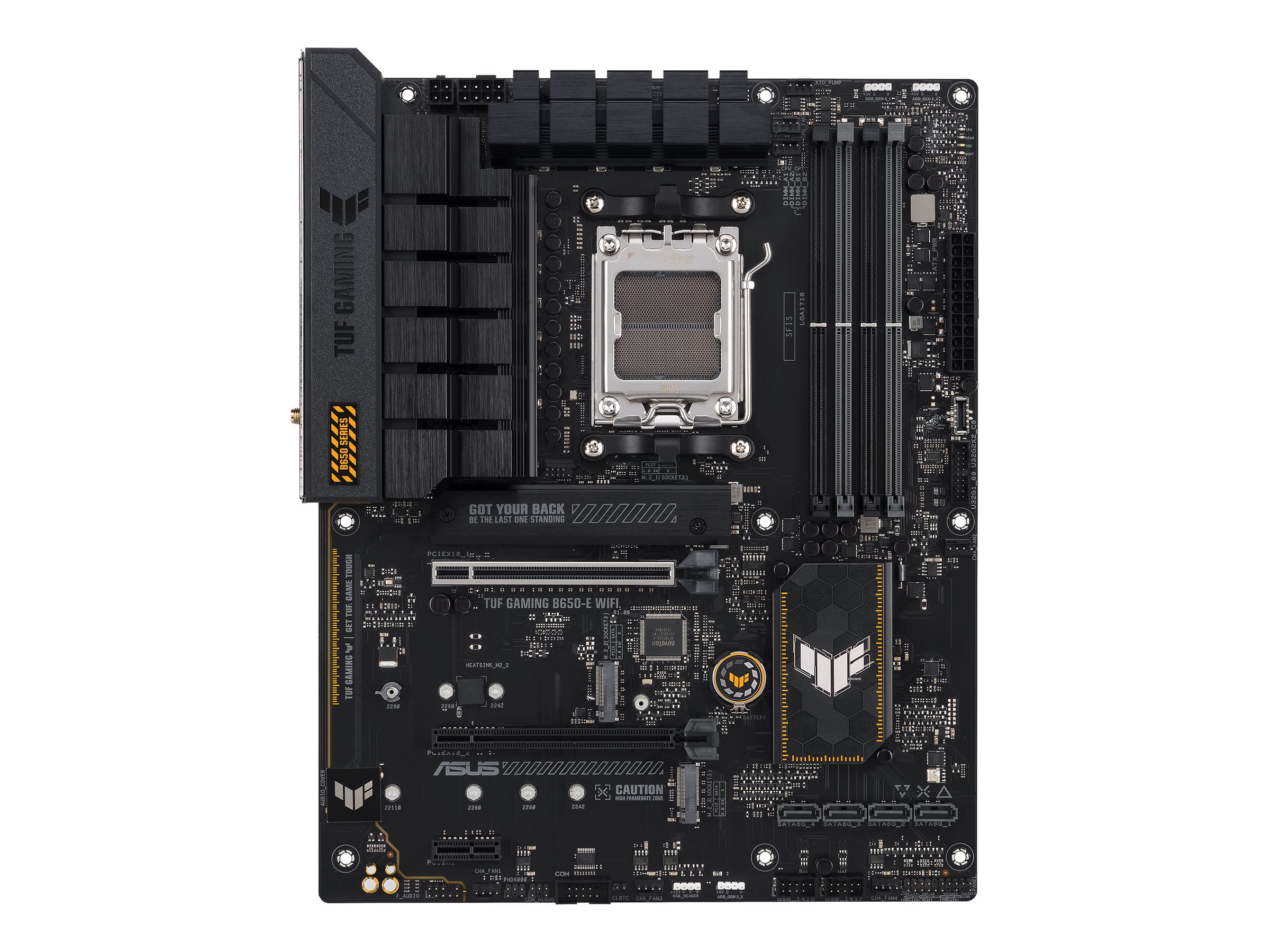 ASUS TUF GAMING B650-E WIFI - Motherboard - ATX - Socket AM5 - AMD B650 Chipsatz - USB-C Gen2, USB 3.1 Gen 2 - Wi-Fi 6E, Bluetooth - Onboard-Grafik (CPU erforderlich)