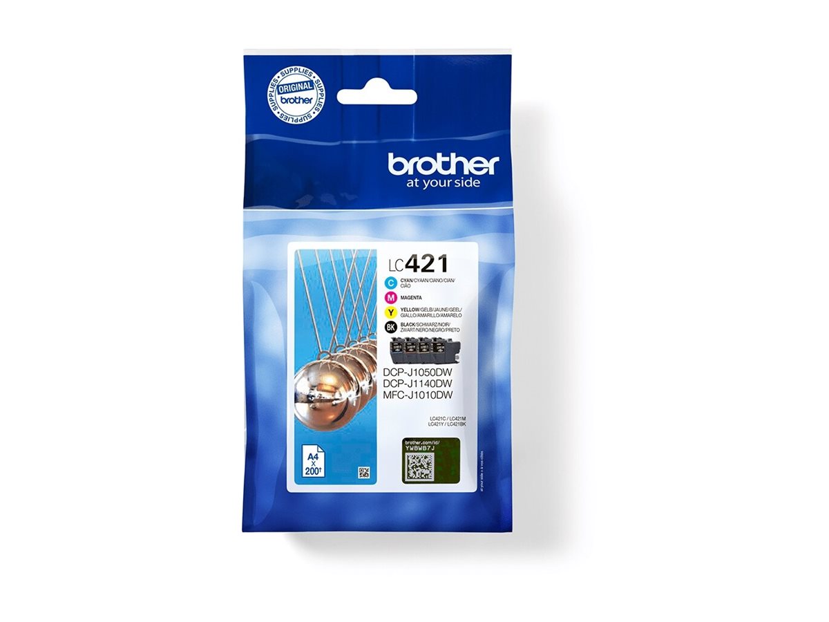 Brother LC421 - 4er-Pack - Schwarz, Gelb, Cyan, Magenta