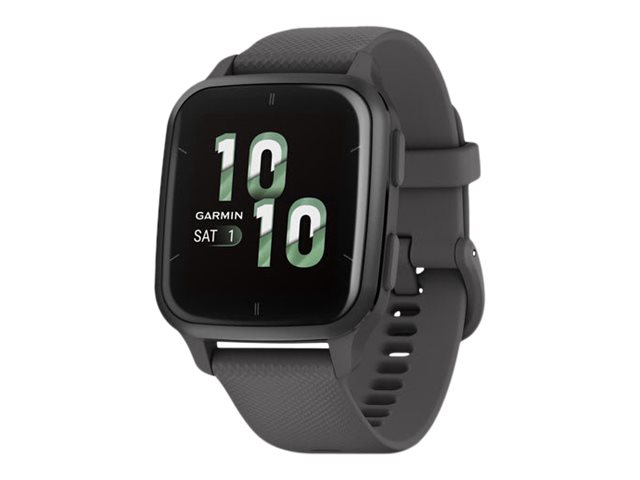 Garmin Venu Sq 2 - 40 mm - Dunkelgrau - intelligente Uhr mit Band - Silikon - Shadow Gray - Handgelenkgröße 125-190 mm - Anzeige 3.59 cm (1.41")
