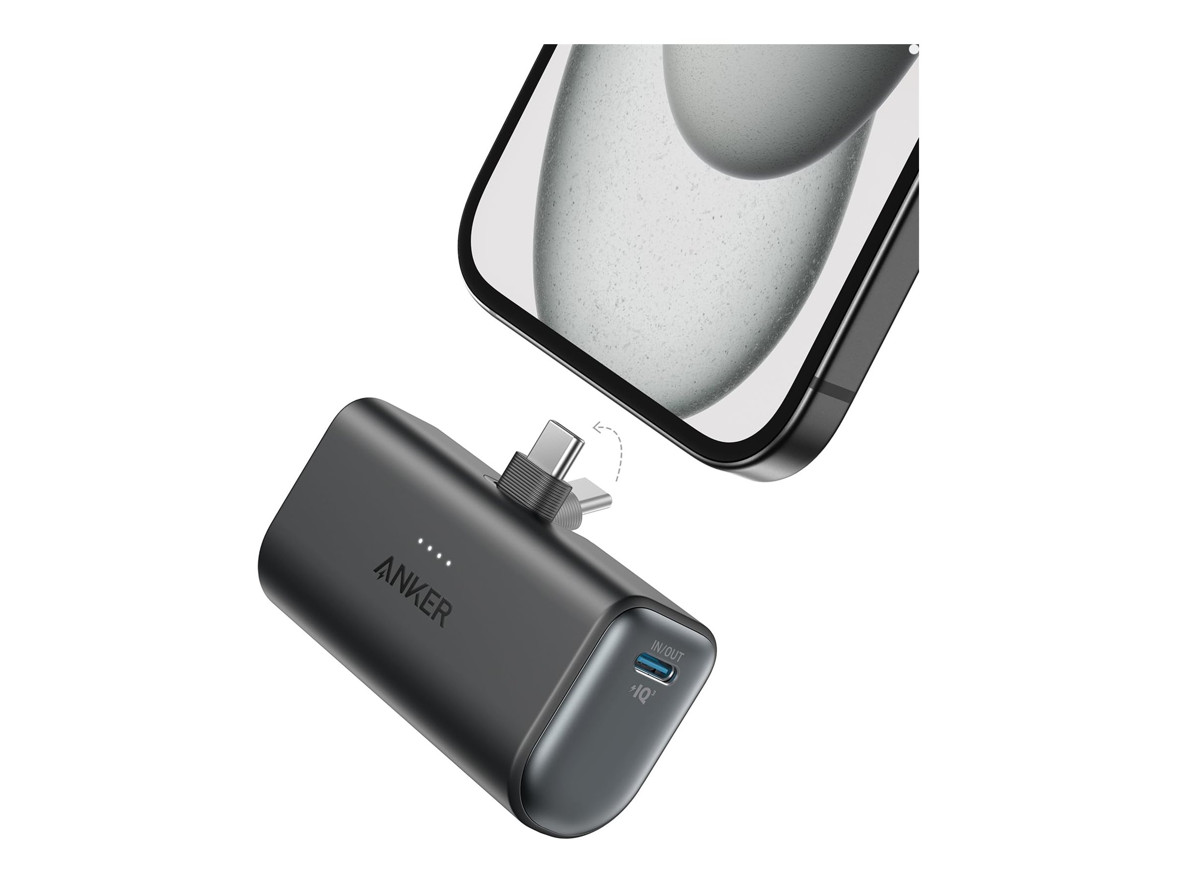 Anker Innovations Anker Nano - Powerbank - 5000 mAh - 22.5 Watt - 3 A - IQ 3.0 - 2 Ausgabeanschlussstellen (24 pin USB-C)