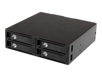 StarTech.com 4x Festplatten Wechselrahmen für 2,5 Zoll SATA  SAS Laufwerke - Mobile Rack Backplane für SATA II und III - Speichergehäuse - 4 Schächte (SATA-600  SAS-2)