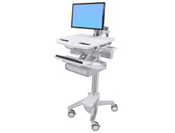 Ergotron Cart with LCD Arm, 2 Drawers - Wagen - für LCD-Display  PC-Ausrüstung - Kunststoff, Aluminium, verzinker Stahl - Bildschirmgröße bis zu 61 cm (bis zu 24 Zoll)