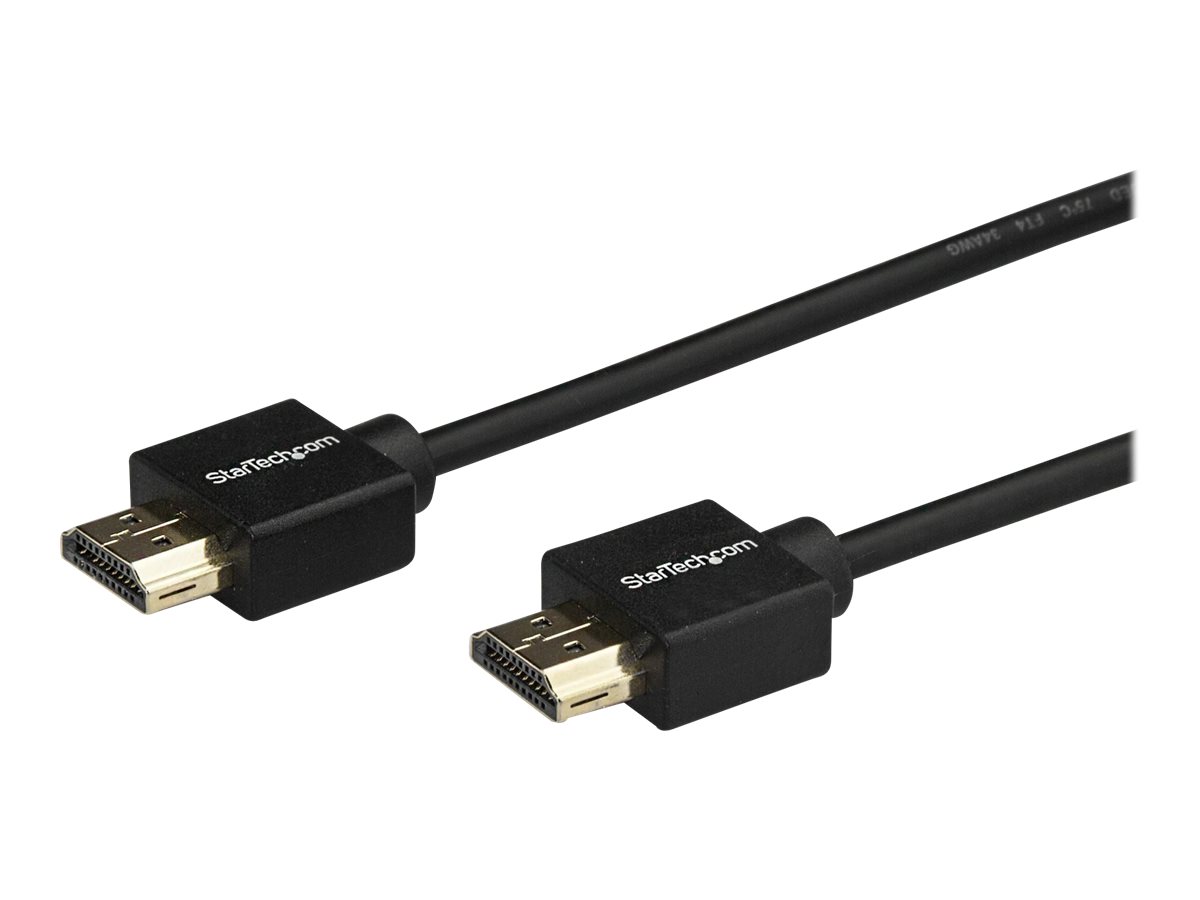 StarTech.com 2 m HDMI 2.0 Kabel, 4K 60Hz Premium zertifiziertes Hochgeschwindigkeits HDMI Kabel mit Ethernet, Ultra HD HDMI Kabel, Kabel für FernsehgerätMonitorLaptopPC, HDMI auf HDMI (HDMM2MLP)