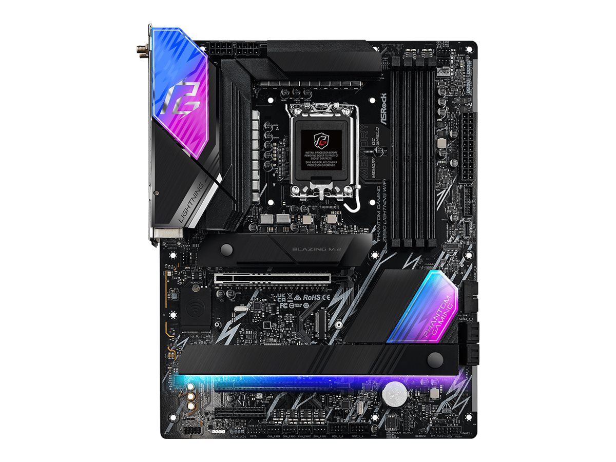 ASRock Phantom Gaming Z890 LIGHTNING WIFI - Motherboard - ATX - LGA1851 Sockel - Z890 Chipsatz - USB4, USB-C 3.2 Gen 2x2, USB 3.2 Gen 2, USB 3.2 Gen 1 - 2.5 Gigabit LAN, Wi-Fi 7, Bluetooth - Onboard-Grafik (CPU erforderlich)