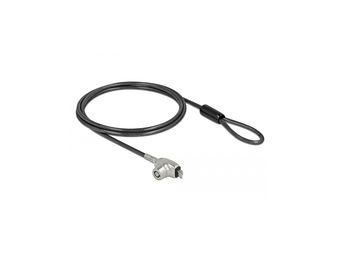 Delock 20691 - 1,5 m - Schlüssel - Stahl - Schwarz - Silber